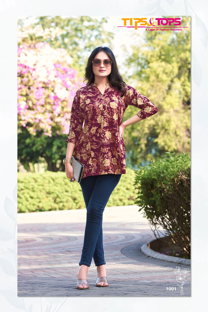 Cotton Shorties Vol 5 By Tips And Tops Cotton Printed Ladies Top Wholesale Price In Surat
